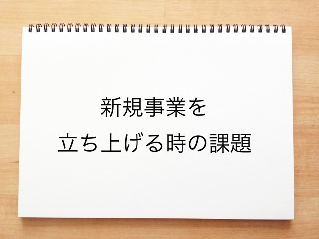 新規事業を立ち上げる時の課題